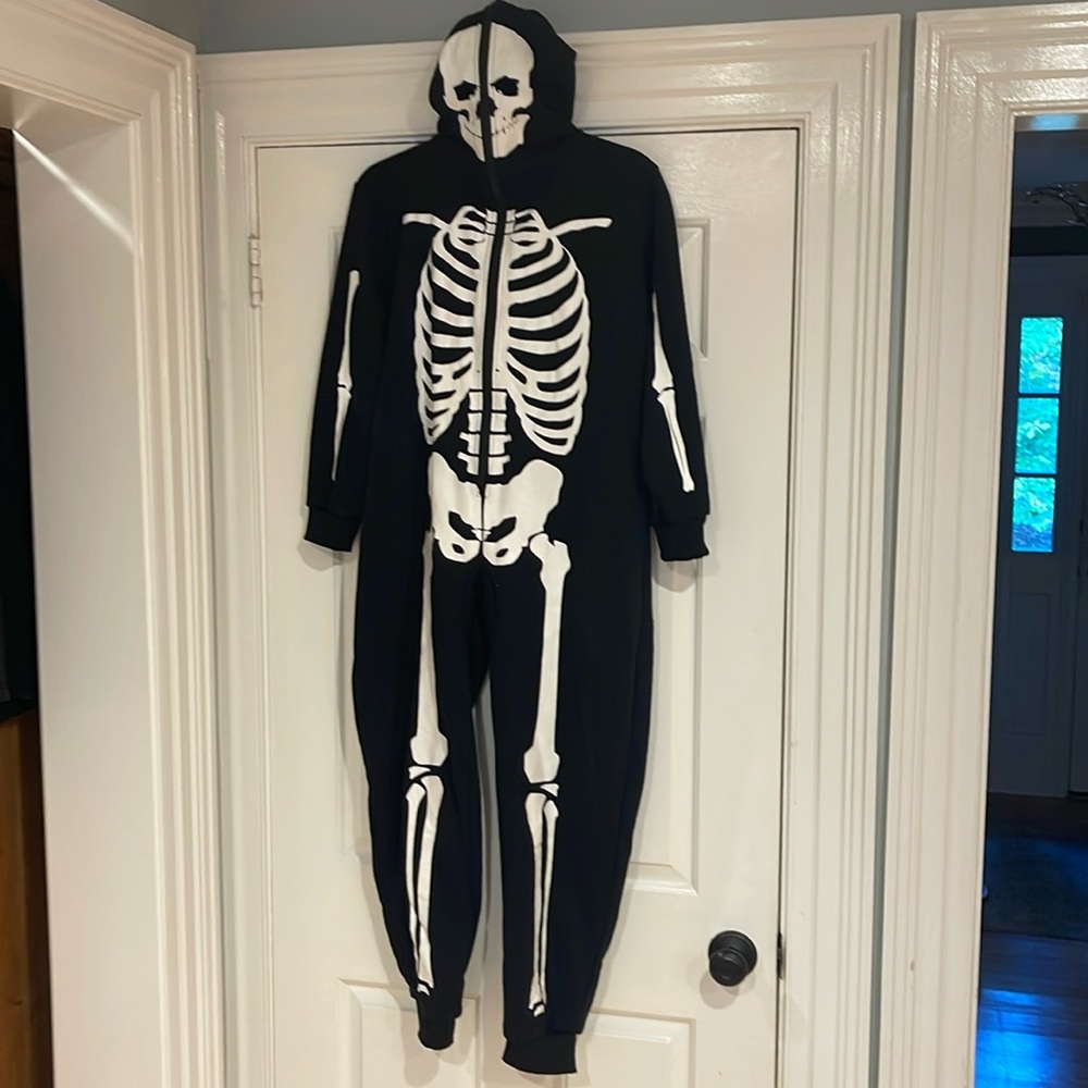 SOMSOC Halloween Children Skeleton Onesie Costume Glow In the Dark Jumpsuit